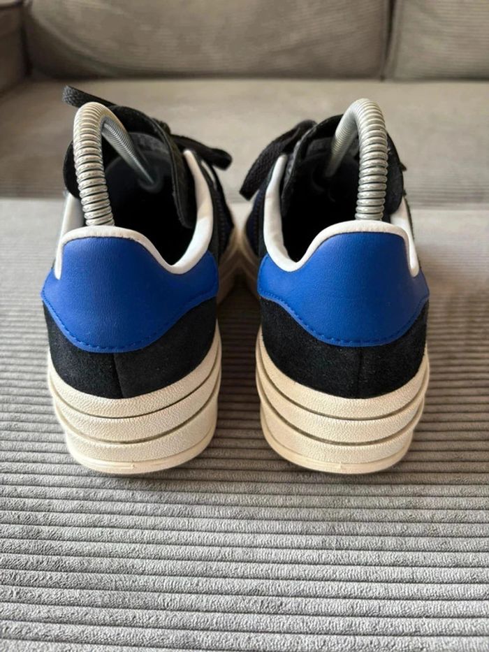 Chaussures adidas gazelle bold noires et bleues / taille 36 2/3 - photo numéro 4