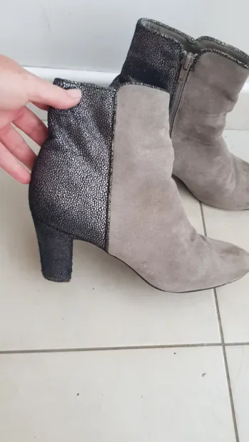 Bottines bi matière / bi colores