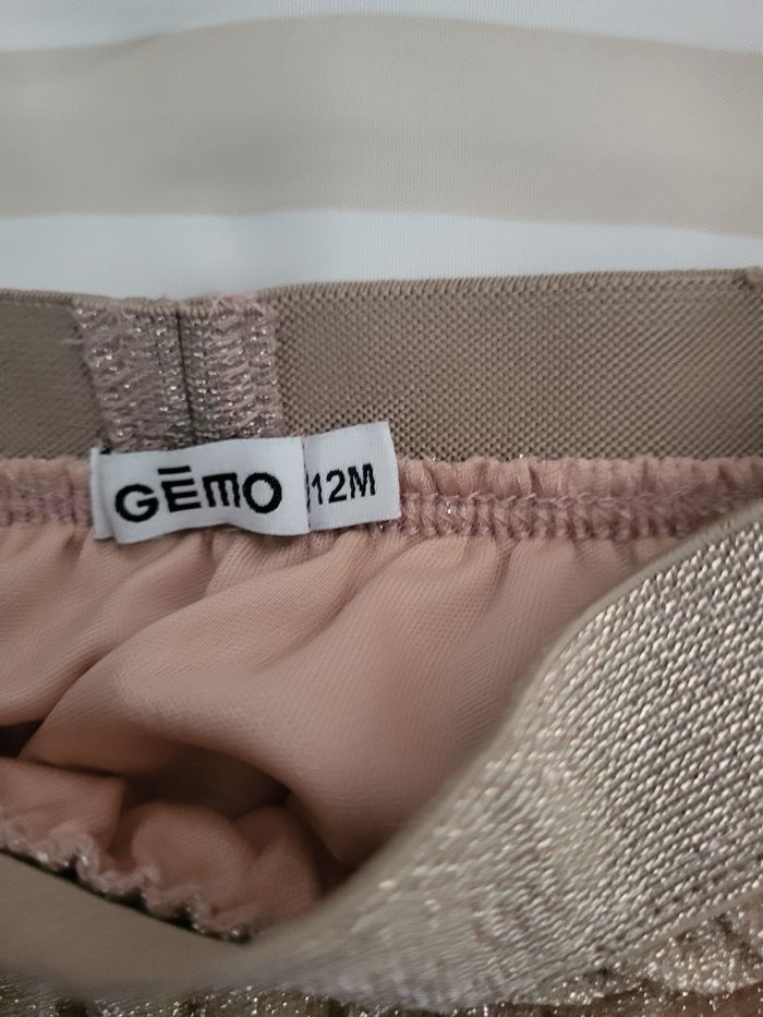 Jupe plissée pailletée dorée 12 mois - photo numéro 2