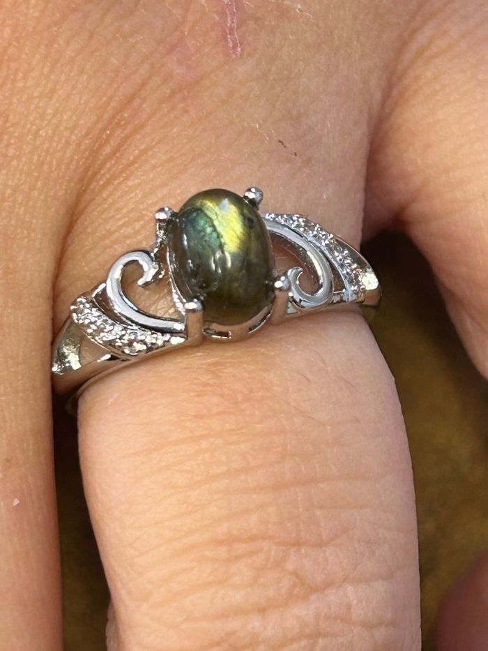 Bague réglable en Labradorite – Protection et intuition - photo numéro 9