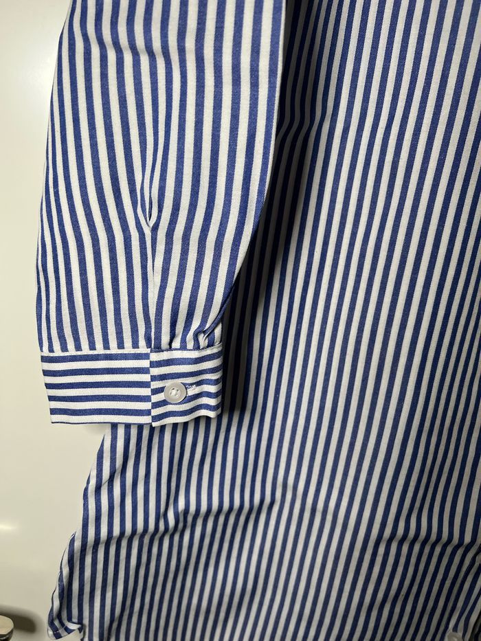 Chemise femme mi-longue rayures bleues - photo numéro 4