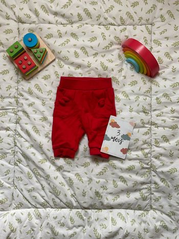 pantalon de jogging rouge 3 mois tissaia