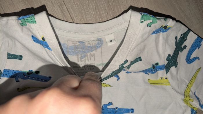 T shirt garçon 3 ans blanc à motifs crocodiles - photo numéro 4