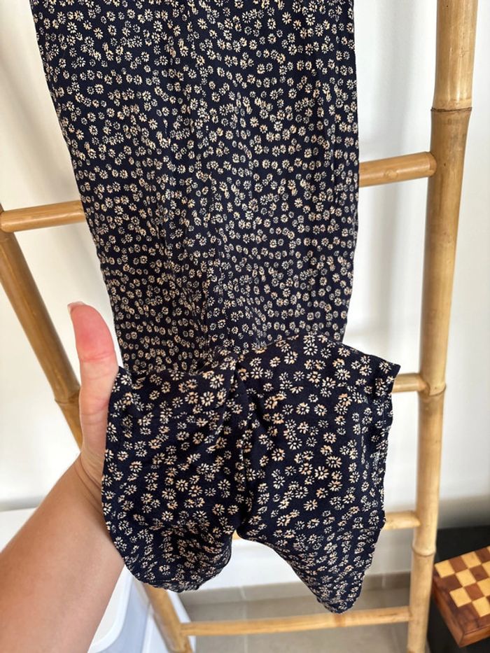 Combi short bleu marine à fleurs Mango taille XS - photo numéro 3
