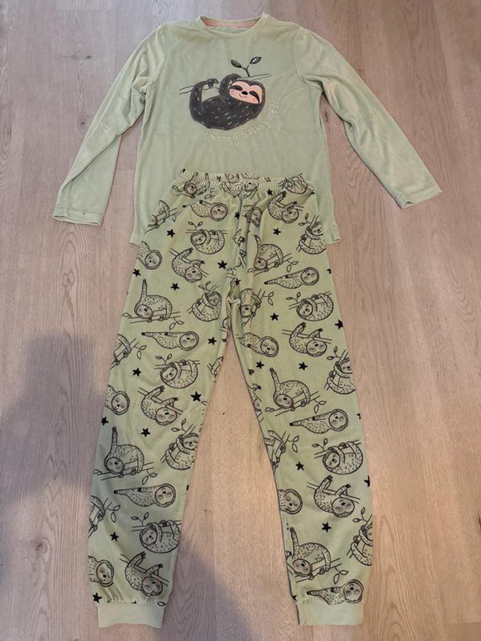 🦥 Pyjama fille Primark – 12 ans – motif paresseux - photo numéro 2
