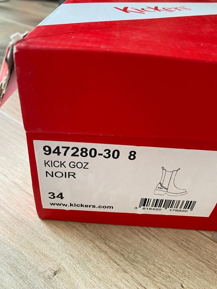 🖤 Bottines Kickers Kick Goz noires – taille 34 – neuves - photo numéro 4