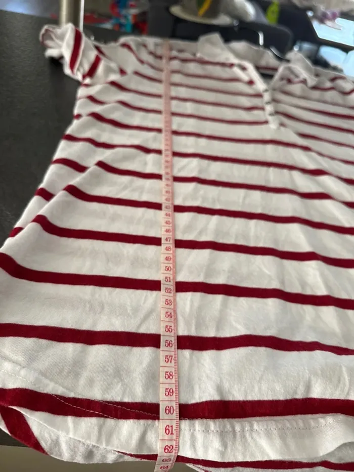 👚T- shirt femme - terre de Marins- blanc et rouge- très bon état - taille 5 - photo numéro 13