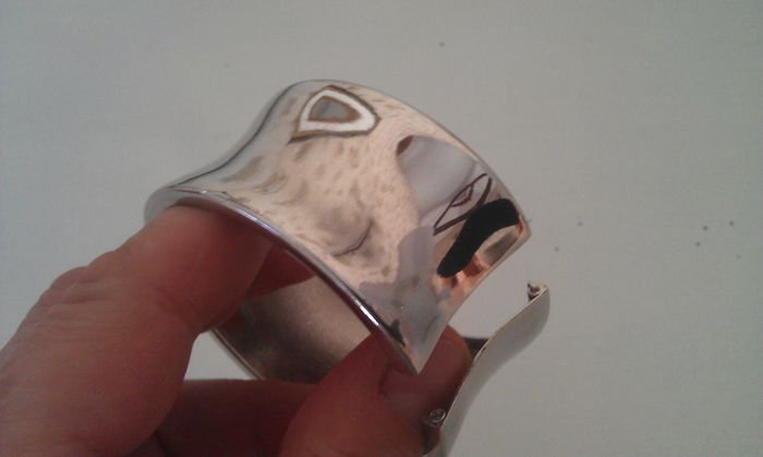 Bracelet manchette argenté - photo numéro 3