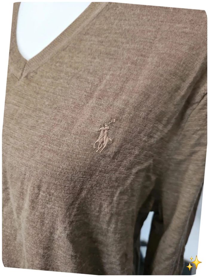 Pull 100% laine Ralph Lauren marron clair xl - photo numéro 2