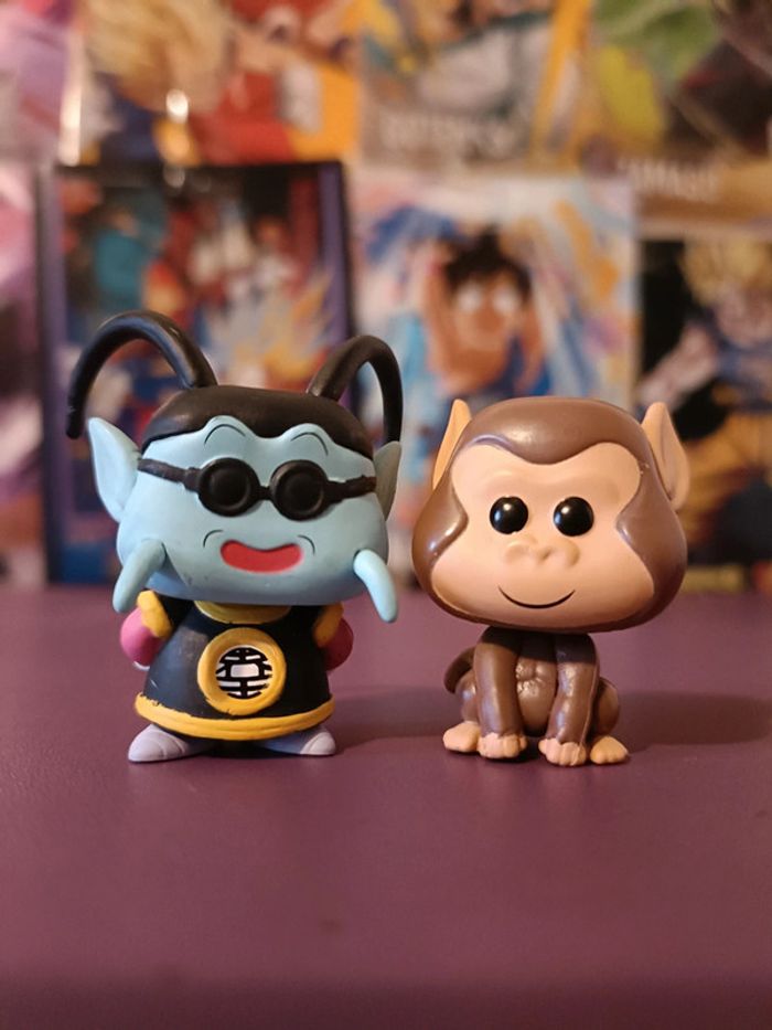 Lot de 2 figurines Funko Pop Dragon Ball Z maître kaio et Bubbles Super rare - photo numéro 2