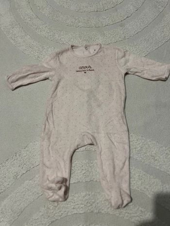 Pyjama velours « amour » et points