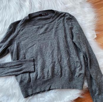 Pull court maille fine