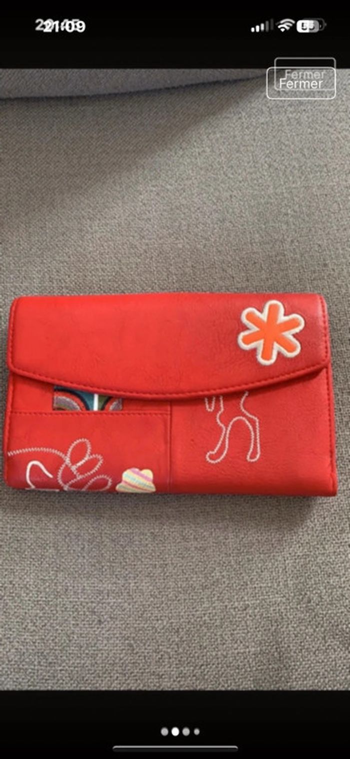 Porte-monnaie - 4€ - rouge - photo numéro 3