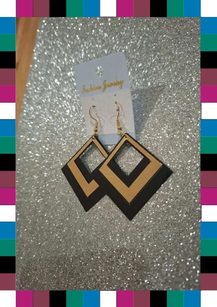 Boucle d'oreille losange - photo numéro 2