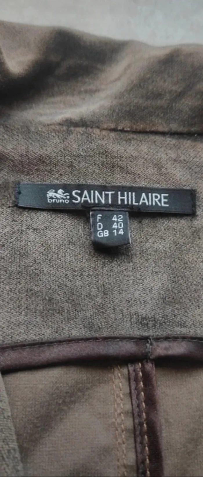 Veste blazer en velours marron Saint Hilaire 42 - photo numéro 4
