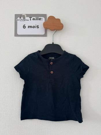 Tee shirt manches courtes- taille 6 mois 🌼