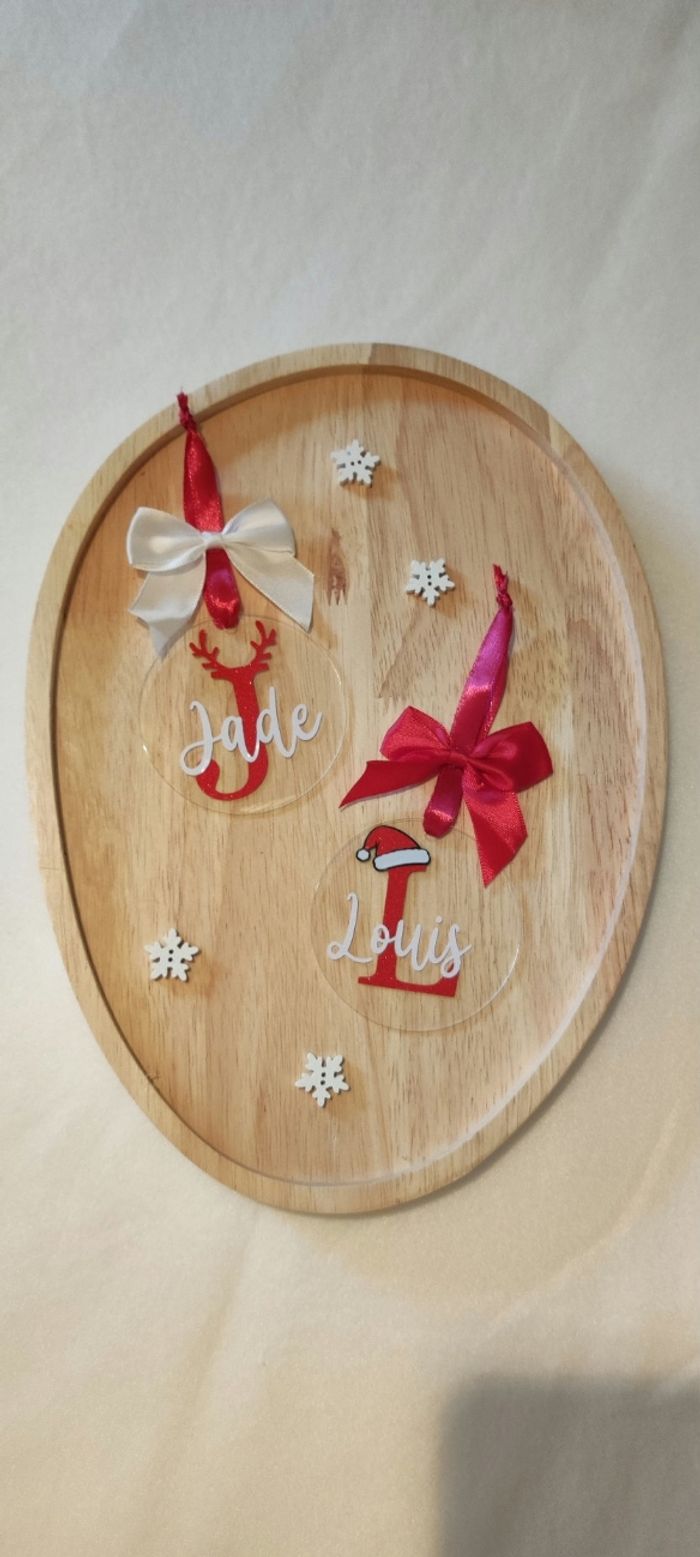 Boule de Noël personnalisée ornement en acrylique