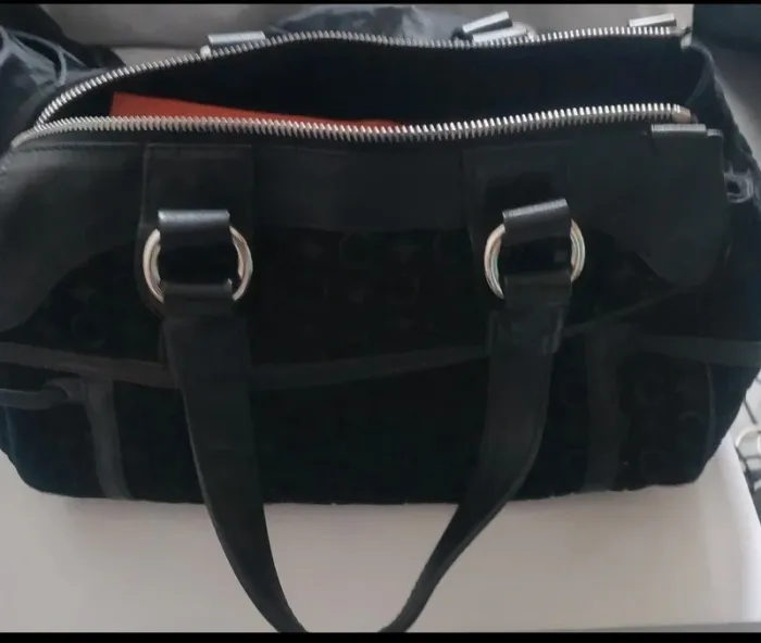 Sac Celine en cuir et velours - photo numéro 4