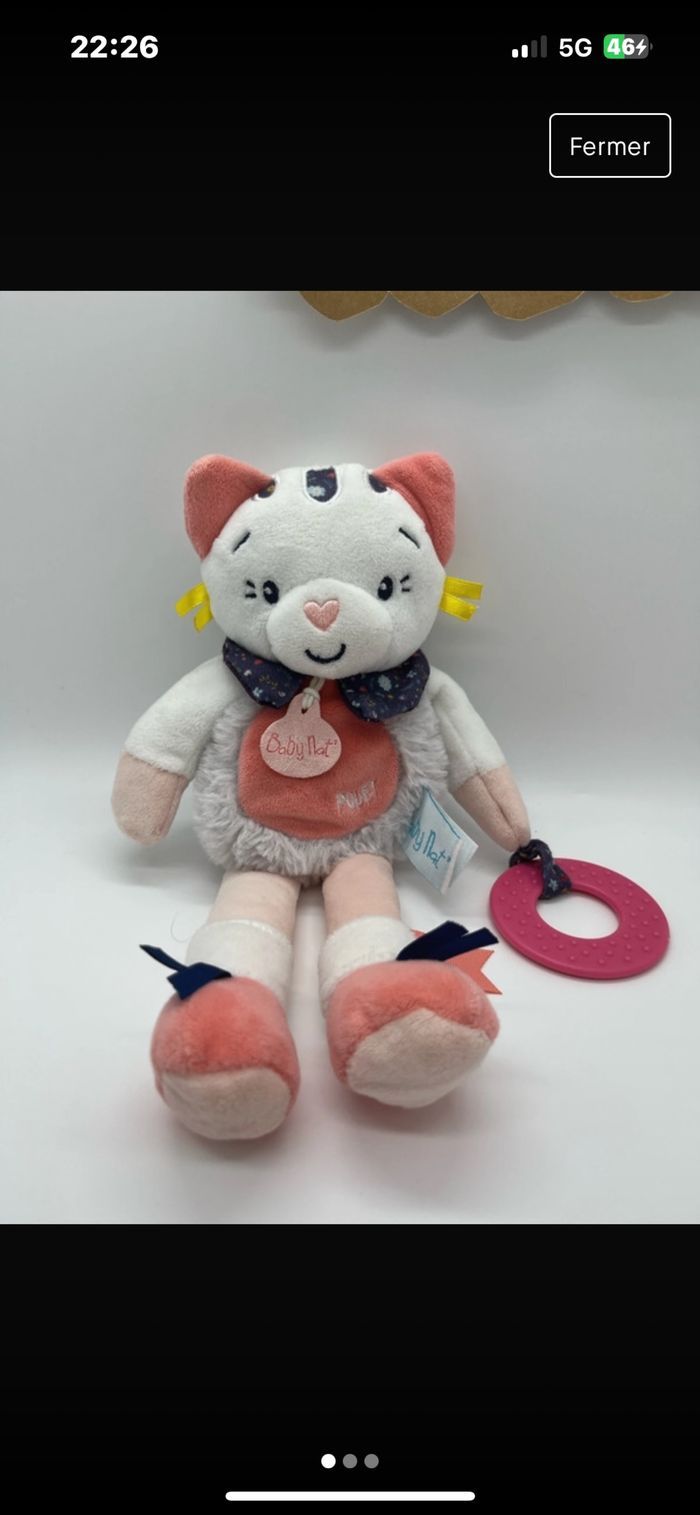 Doudou babynat chat pollen