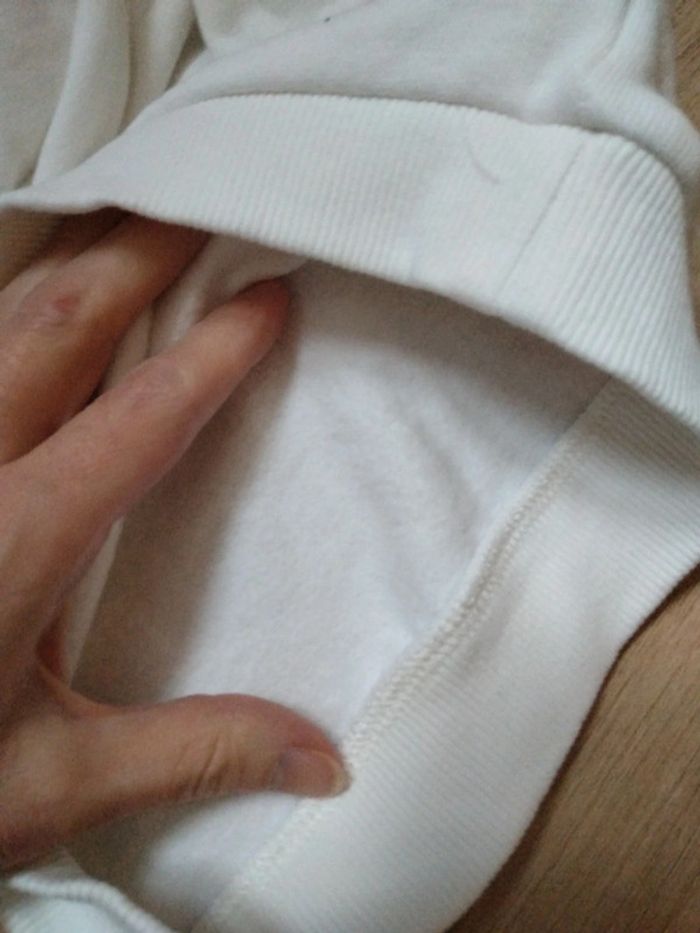 Sweatshirt blanc Kiabi 3 mois - photo numéro 4