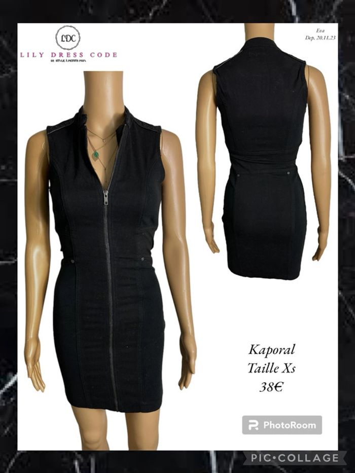 🖤 Robe en jean noire Kaporal – Taille xs SOLDÉ -50% 🖤