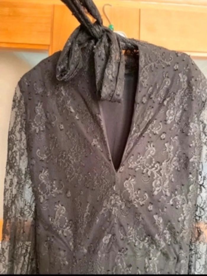 Robe zara noir dentelle édition limitée Zara collection taille L - photo numéro 5