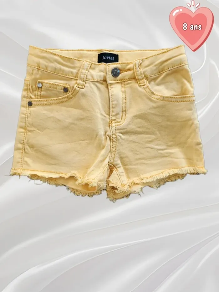 Short jaune fille 8 ans