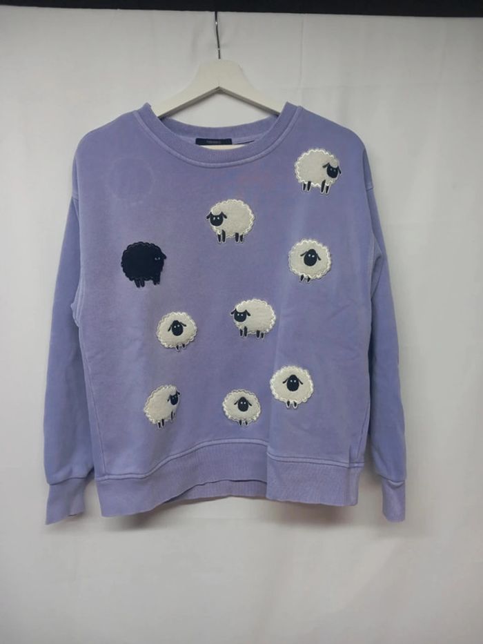 Pull/Sweat Vintage Lilas Moutons - photo numéro 2