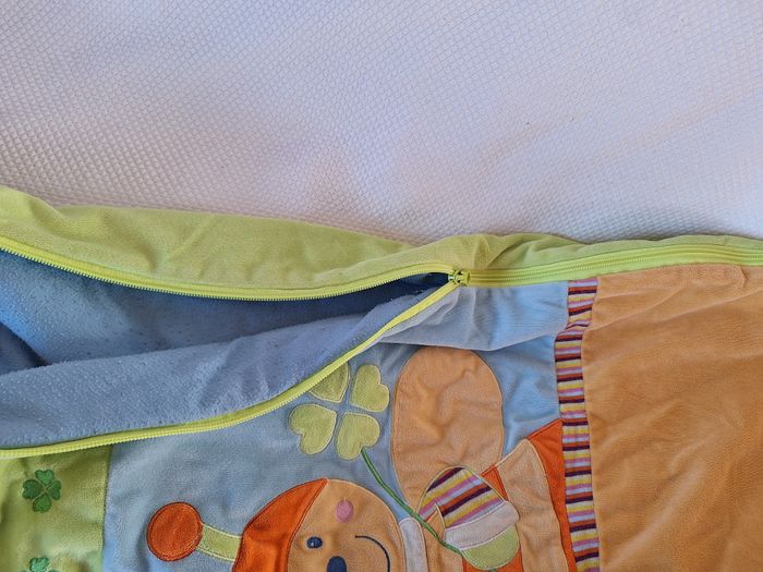 Turbulette/ gigotteuse bébé velours 12/24 Mois "mots d'enfants" très épaisse - photo numéro 5