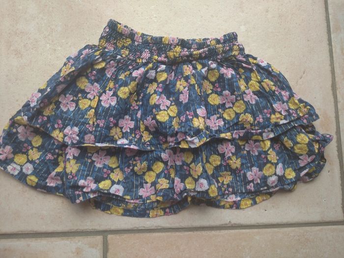 Jupe volants avec fil doré Fille 2 ans Fleurs Tao - photo numéro 4