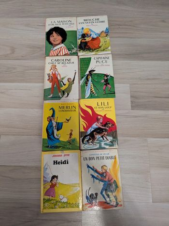 Lot de 8 livres bibliothèque rose