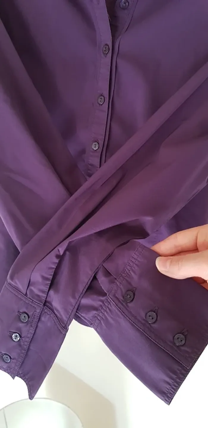 Chemise 40 manches longues prune - photo numéro 3