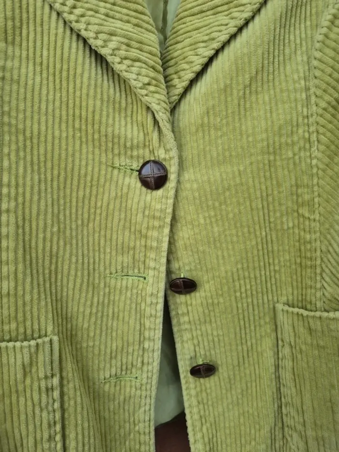 Veste velours verte - photo numéro 2