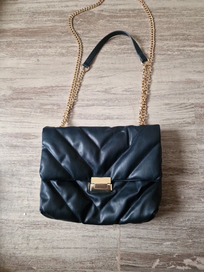 Superbe Sac noir bandoulière matelassé - photo numéro 2