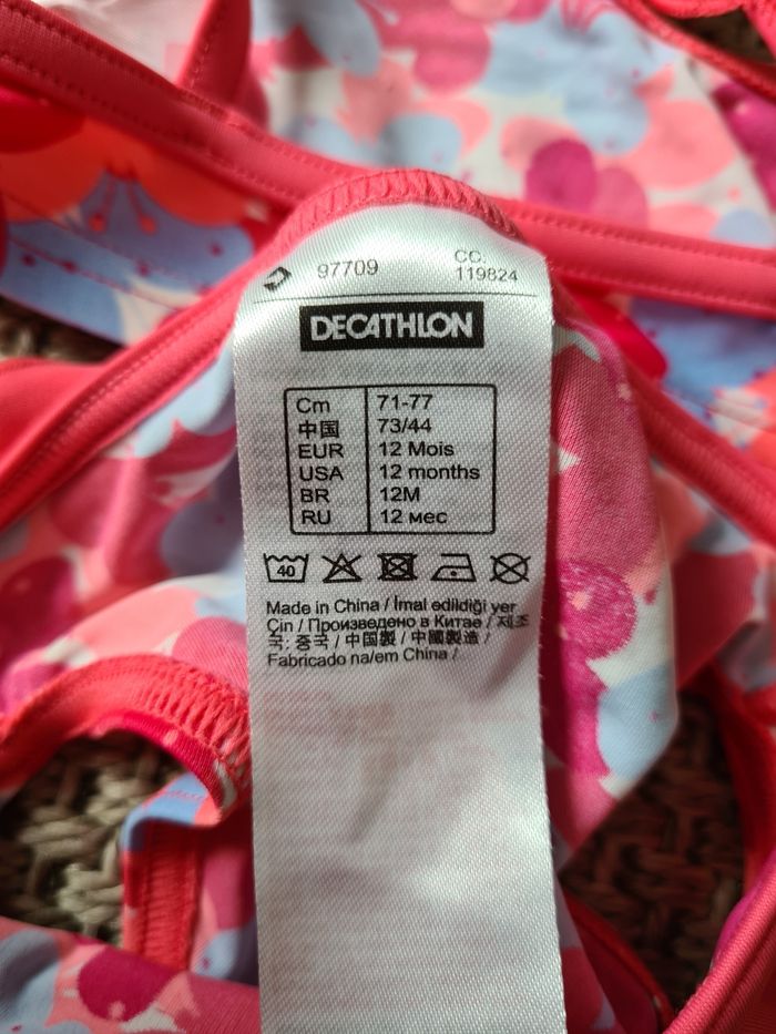 Maillot de bain 2 pièces rose - 12 mois - photo numéro 9