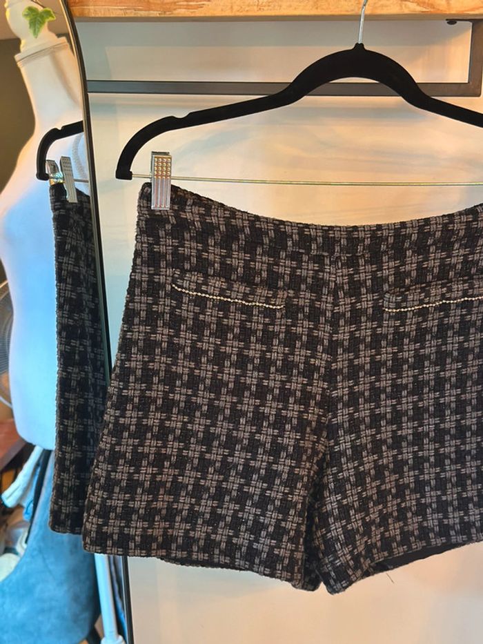 Short en tweed à carreaux – Claudie Pierlot – Taille 40 - photo numéro 3