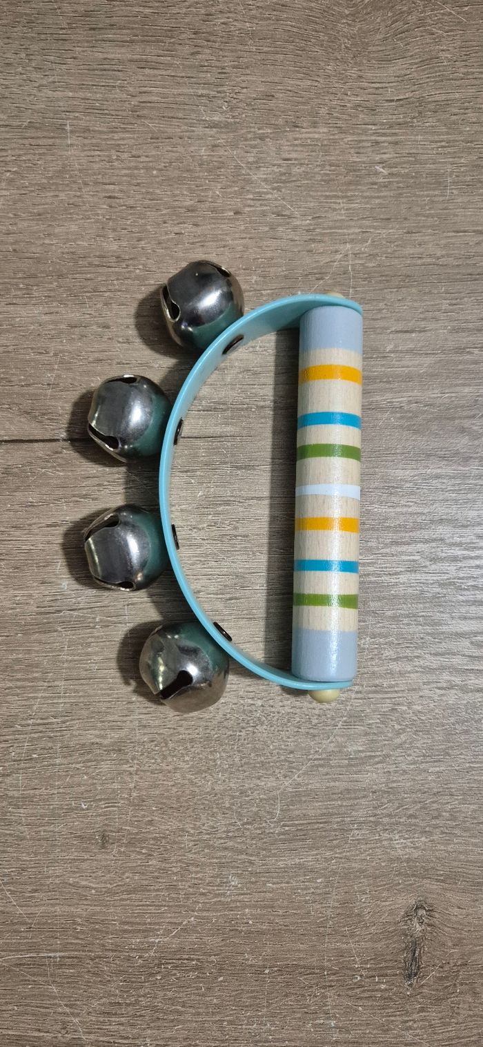 Lot maracas et hochet grelots en bois - photo numéro 5