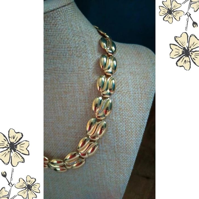 Collier vintage doré sculpté – Élégance rétro - photo numéro 4