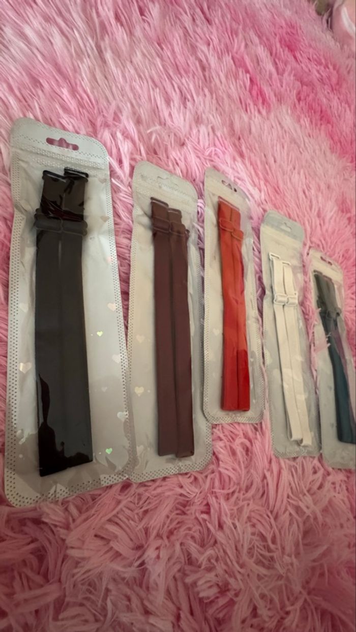 Lot de 5 paires de bretelles de soutien-gorge – Neuf