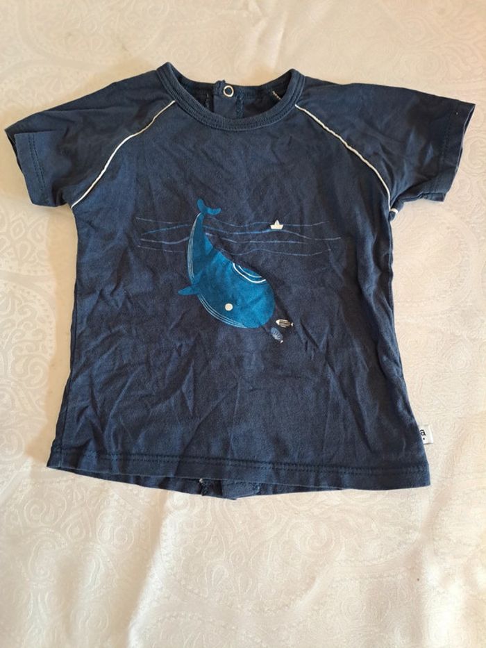 Ensemble short Tee-shirt bleu absorba 12mois - photo numéro 2