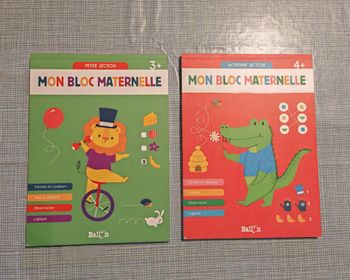 Lot de 2 blocs d'activités pour la maternelle