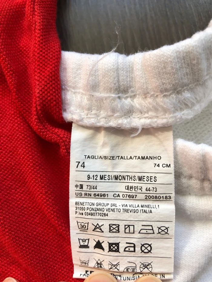 Ensemble jogging Benetton et polo Lola Palacios 12 mois - photo numéro 4