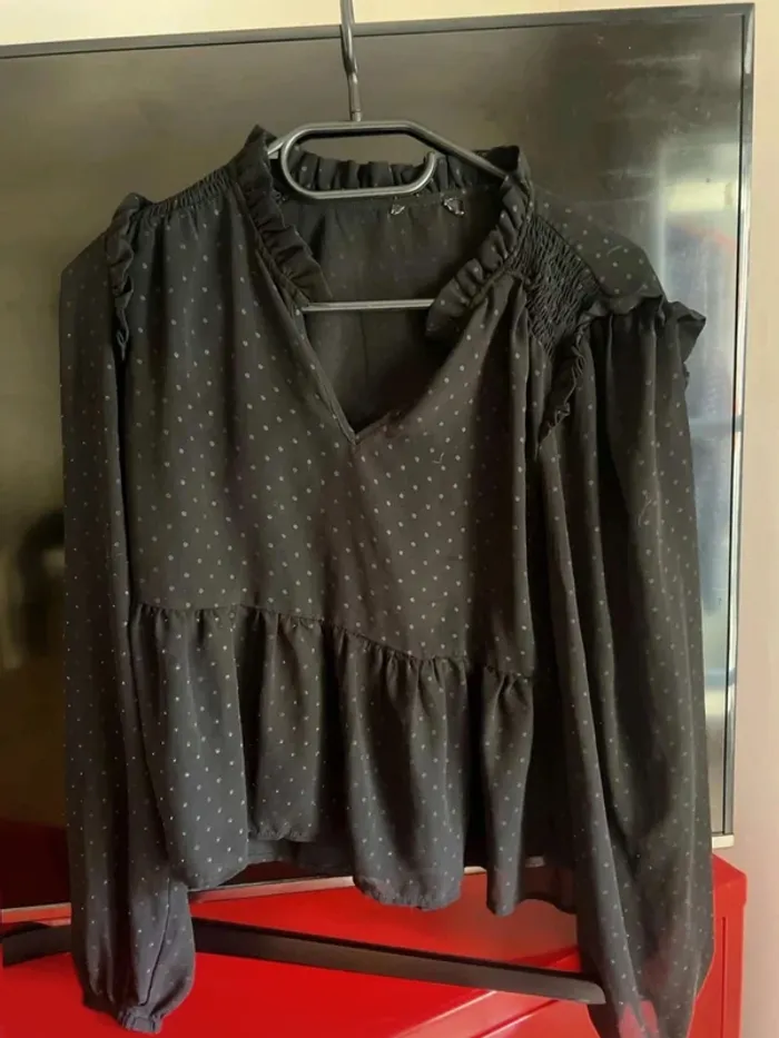 Petit  chemisier  à pois (transparent) -  taille  Xs