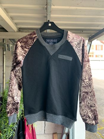 Pull manche tigre