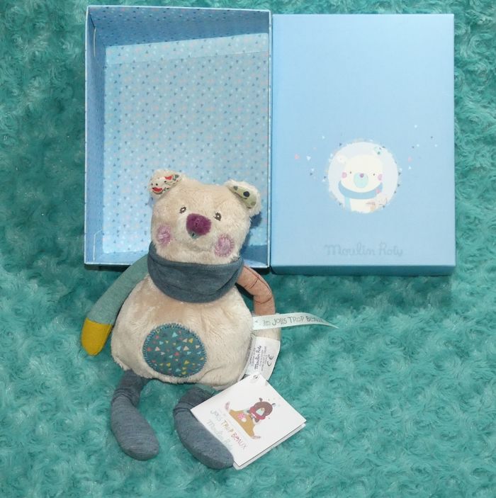 Doudou ours Moulin roty les jolis trop beaux 🧸Neuf