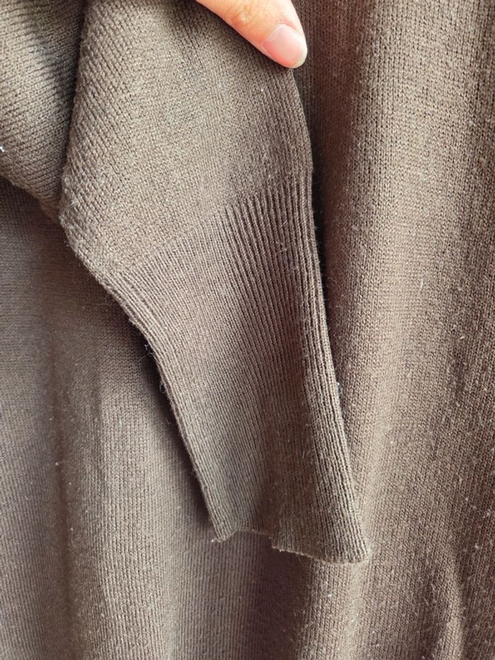 Tunique marron col V avec lien dans au dos - taille m - photo numéro 3