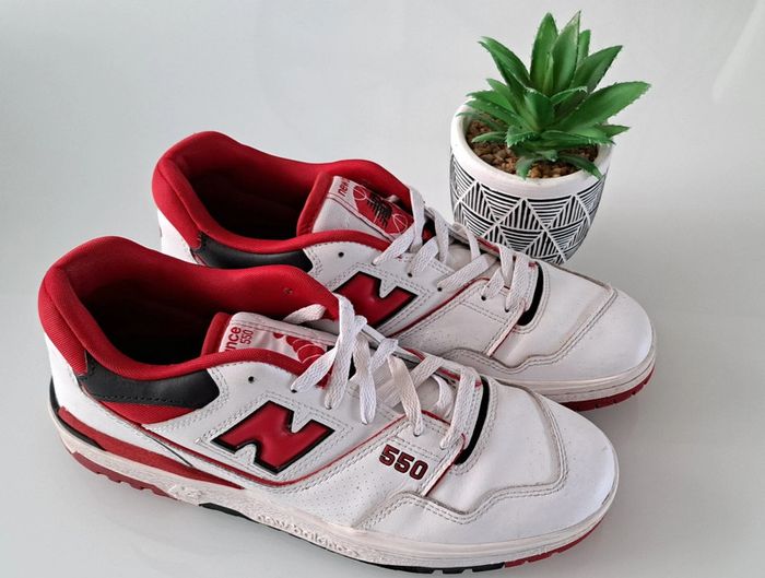 New Balance 550 blanche et rouge - photo numéro 3