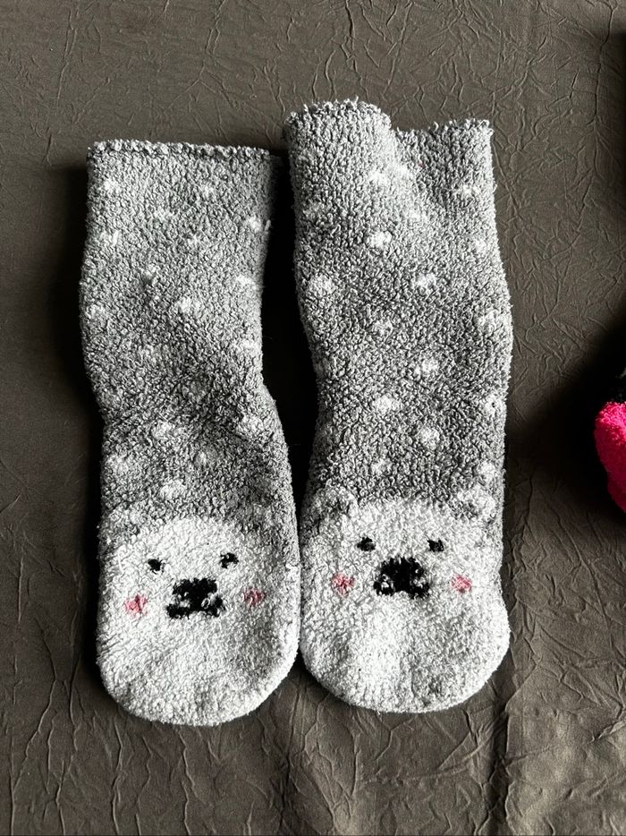 Lot de 3 paires de chaussettes de nuit enfant fille - photo numéro 2