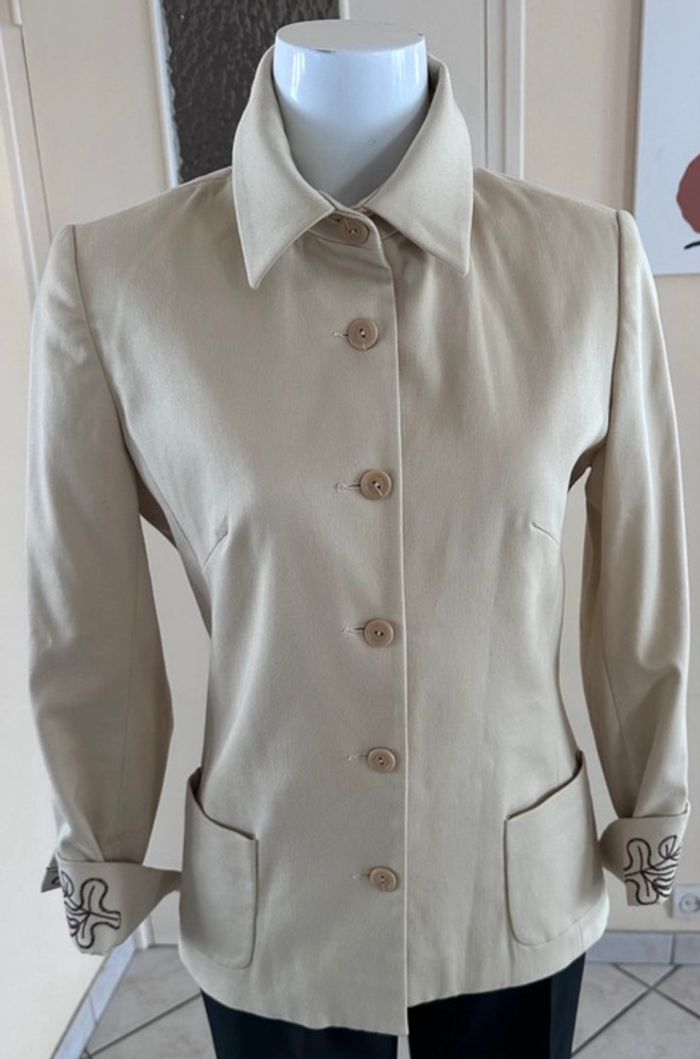 Veste blazer femme taille 38 beige sable Caroll - photo numéro 7