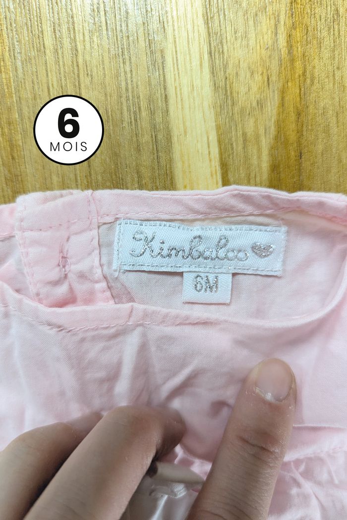 Robe / Tunique rose légère - bébé fille 6 mois - photo numéro 3